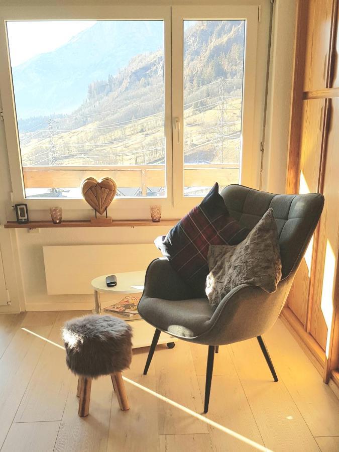 Modernes Wohlfühlstudio im Haus Eldorado mit Traumaussicht Leukerbad Exterior foto