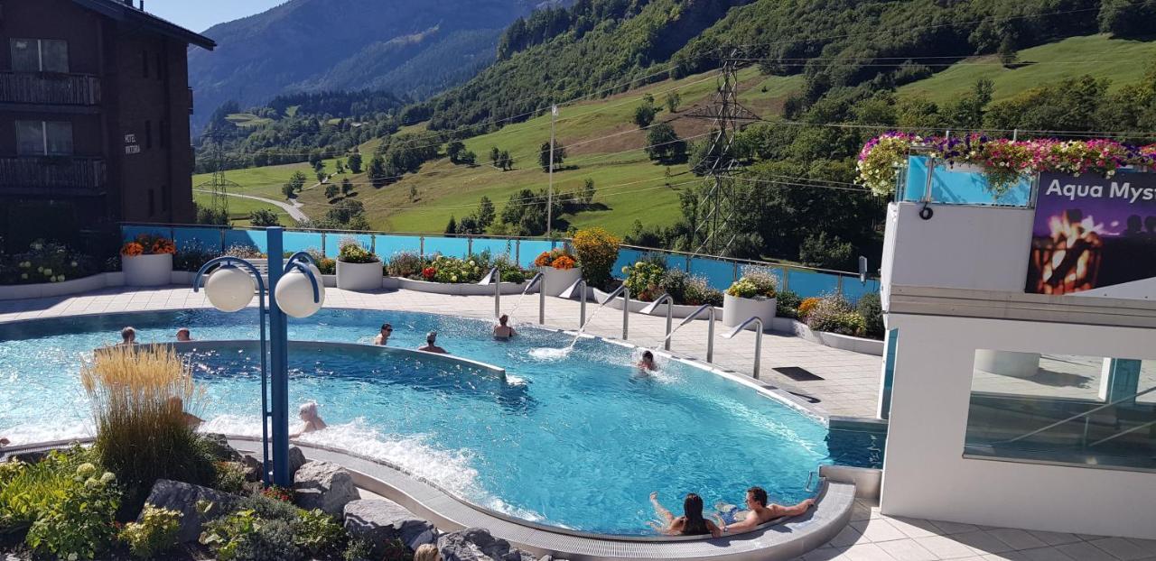 Modernes Wohlfühlstudio im Haus Eldorado mit Traumaussicht Leukerbad Exterior foto