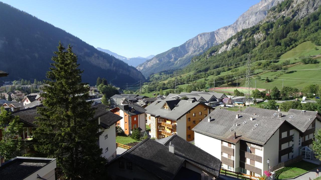 Ferienwohnung Modernes Wohlfühlstudio im Haus Eldorado mit Traumaussicht Leukerbad Exterior foto